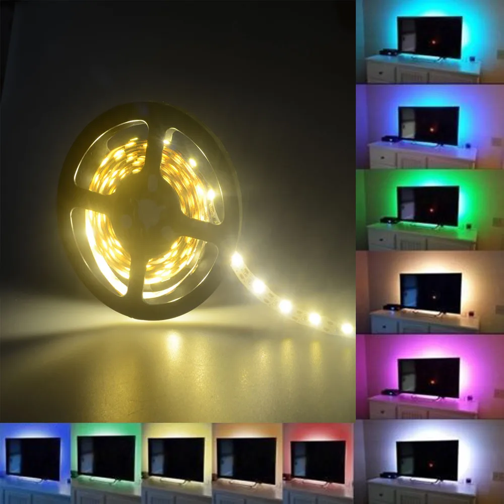 2M Led Strip 120 Lights 5050usb Waterproof Light Belt Led 2M Usb Strip Lights Tv Back Light Color Changing #4P26 (3)