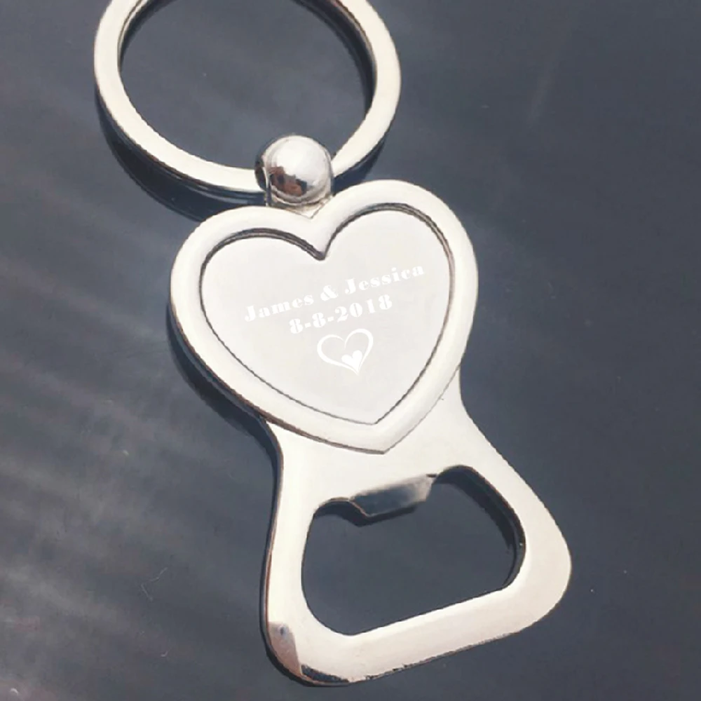 

Personalized Keychain Metal Beer Bar Tool bottle opener can opener wedding party giveaways custom engraved free with your name