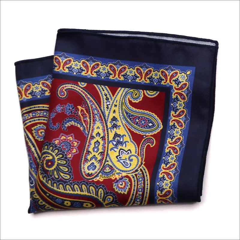 Портной Смит дизайнер Карманный квадратный модный платок Пейсли Цветочный плед Stye Hanky 9 цветов на выбор