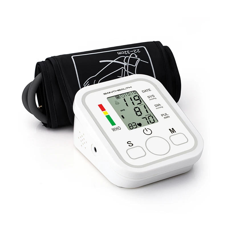 Günstige Automatische Digitale Oberen Arm Blutdruck Monitor Herzschlag Rate Pulse Meter Tonometer Blutdruckmessgeräte pulsometer