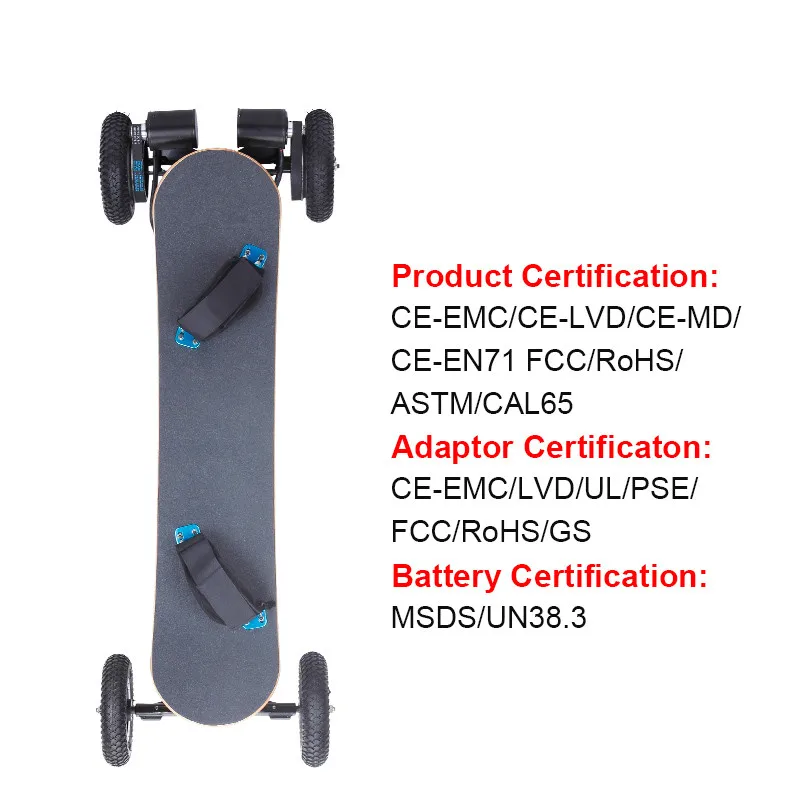 

new design off road electric skateboard high speed 45KM/H boosted skateboard with motor protection board