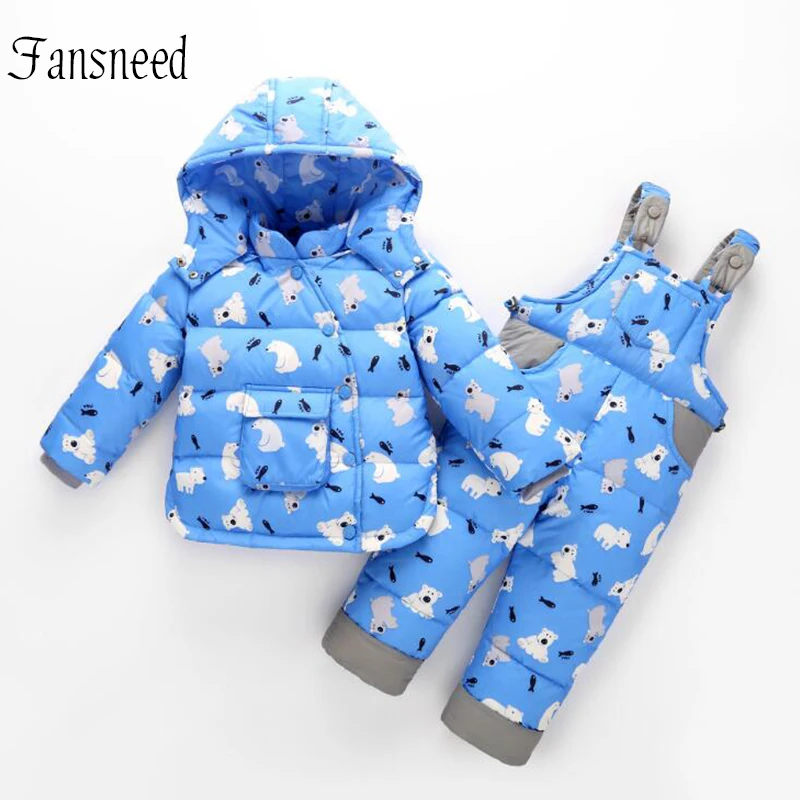 

2018 children's down jacket set new two-piece winter girls 1-3 years old baby infant children's clothing
