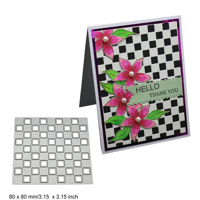 

Cover Checkerboard Cutting Dies Metal Stencil Scrapbooking DIY Embossing Paper Card Album Cardmaking Decor Craft Cutter Frame