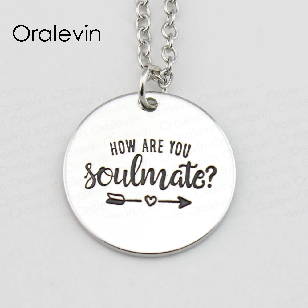 HOW ARE YOU SOULMATE Pendant Charms Necklace Gift Jewelry 10Pcs/Lot 