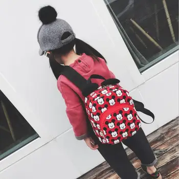 

Mickey Ear Women Backpack 2018 Cartoon mochila for girls boys Quality Small Backpacks bow minnie Rucksack cute bag for teenage
