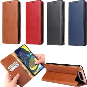 

Luxury Leather Flip Case For Samsung Galaxy A80 case A50 A40 A60 A70 A30 S10 S10 Plus S10E Magnet Wallet leather Cover Coque
