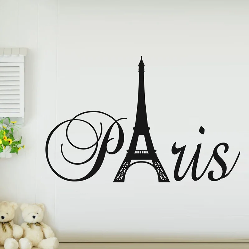 1pcs Wall sticker Paris tower English stickers manufacturers generation
