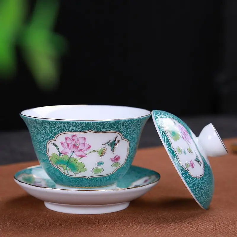 Керамический чайник Gaiwan, чайная чашка, китайские чайные наборы кунг-фу чайная чашка для путешествий, кухни, столовой, бара, чайная посуда, аксессуары для дома