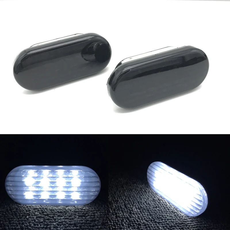 

JEAZEA 2 PCS White Light Side LED Marker Light Lamp Turn Signal Indicator Lights Fit For VW Jetta Golf MK4 Passat B5 B5.5