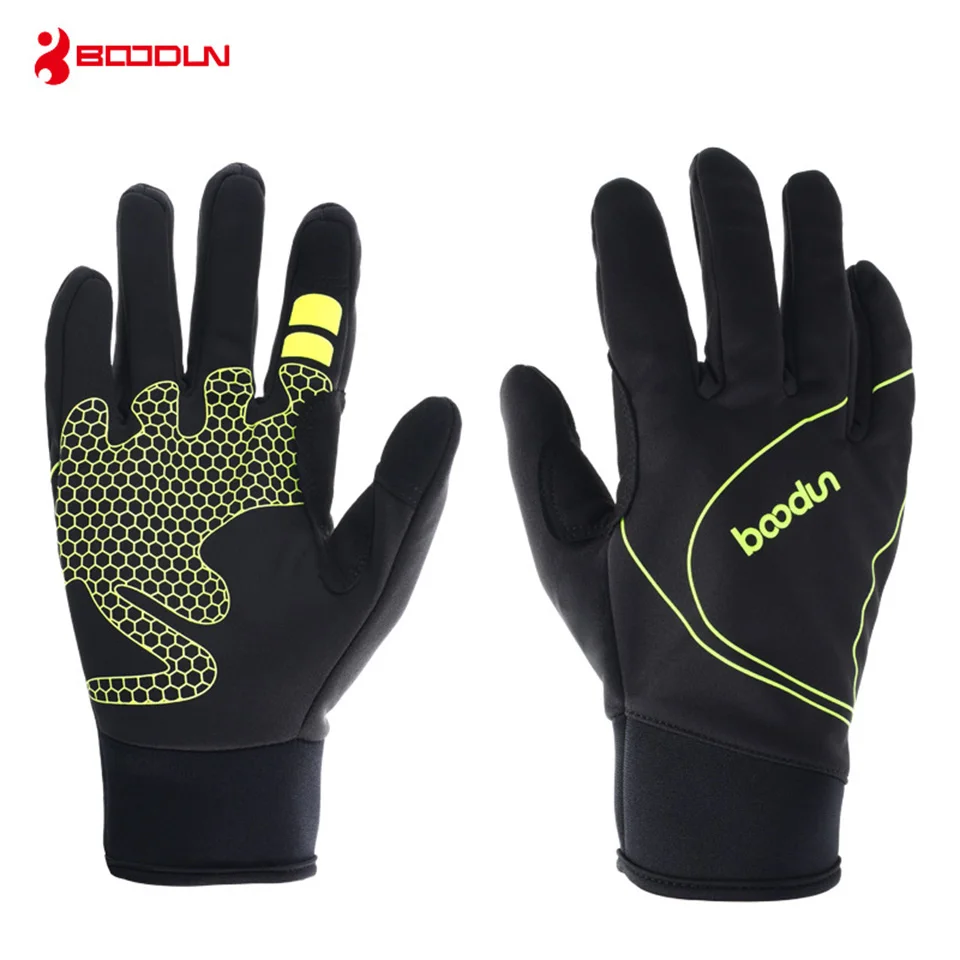 Boodun велосипедные перчатки полный палец Сенсорный экран теплые перчатки для катания на велосипеде противоскользящие противоударные бейсболка для походов с защитной сеткой велосипедные перчатки