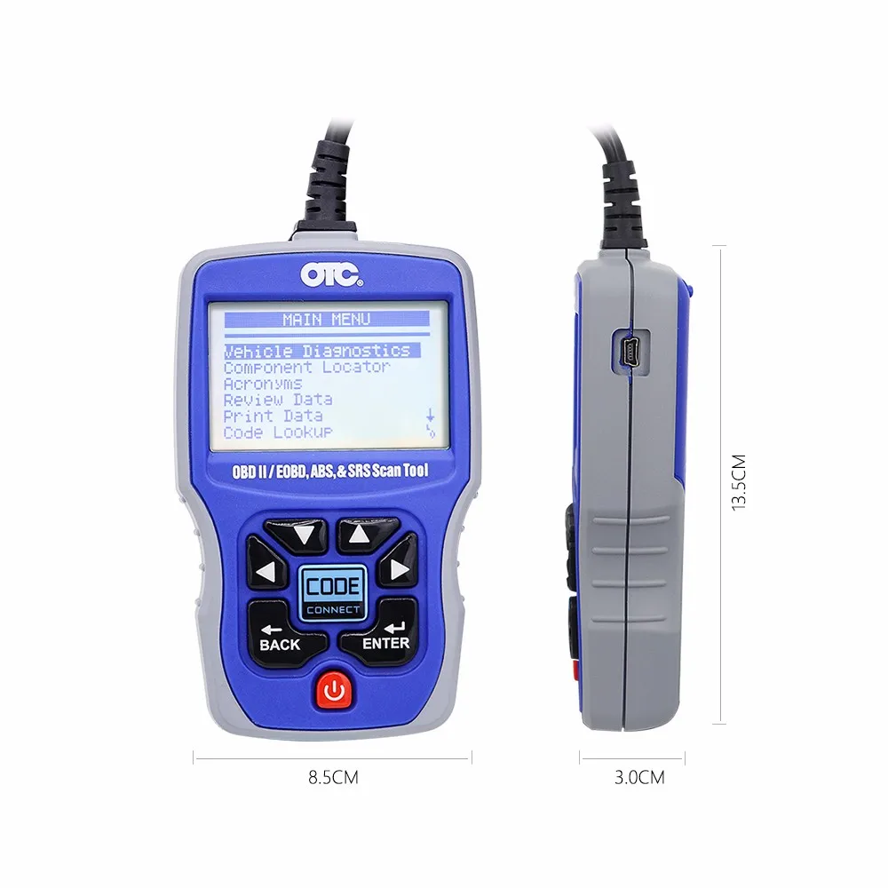 OTC 3111 PRO OBD2 сканер считыватель кодов OBDII/CAN/ABS/Подушка безопасности SRS трехязычный