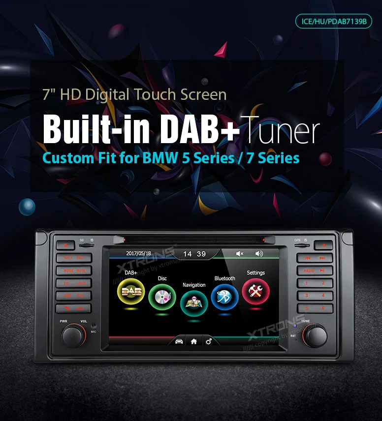 Perfect XTRONS 7" HD Car DVD Player 2 din Radio DAB+Canbus GPS Navigation For BMW 5 Series E39 M5 1999-2003 / 7 Series E38 1994-2001 0 Perfect XTRONS 7" HD Car DVD Player 2 din Radio DAB+Canbus GPS Navigation For BMW 5 Series E39 M5 1999-2003 / 7 Series E38 1994-2001 0