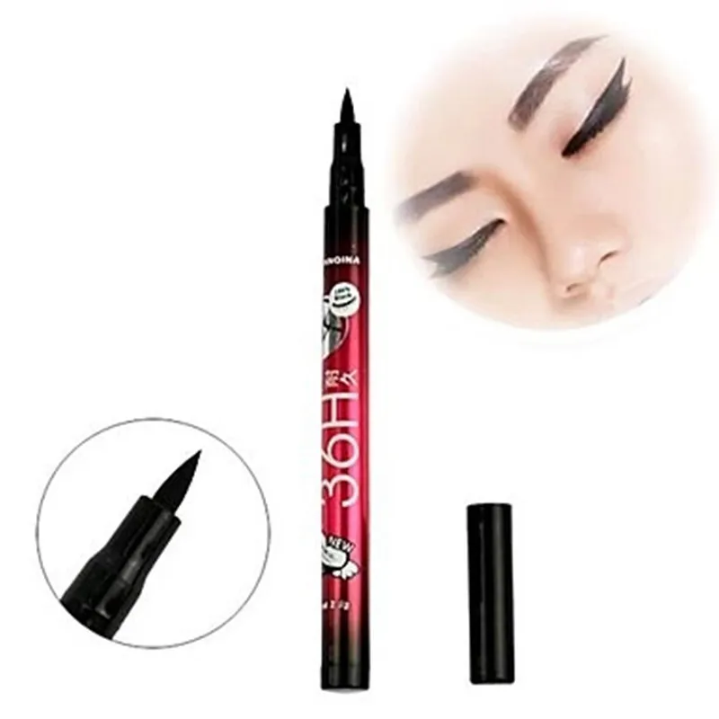 

4 colors Hot Sale Black Make Up Gel Thin Waterproof Woman Eyeliner Liquid Eye Liner Pencil Pen