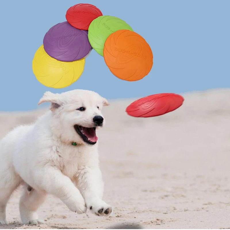 Outdoor Soft Eco friendly Silicone Rubber Dog Flying Discs Pet Tooth ...