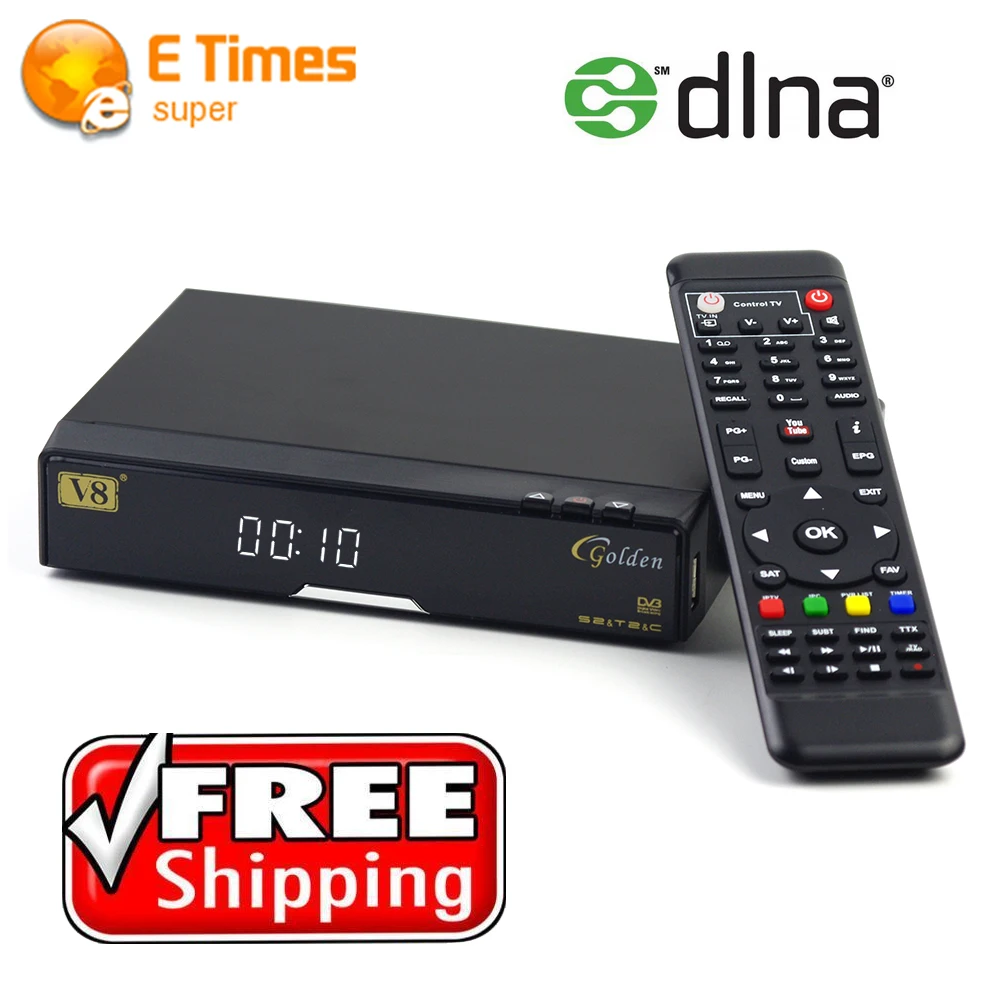  Freesat V8 Satellite receiver Digital DVB T2+S2+C TV Tuner Receptor MPEG4 DVB-T2 TV Receiver V8 Golden Support Cccam Set Top Box 