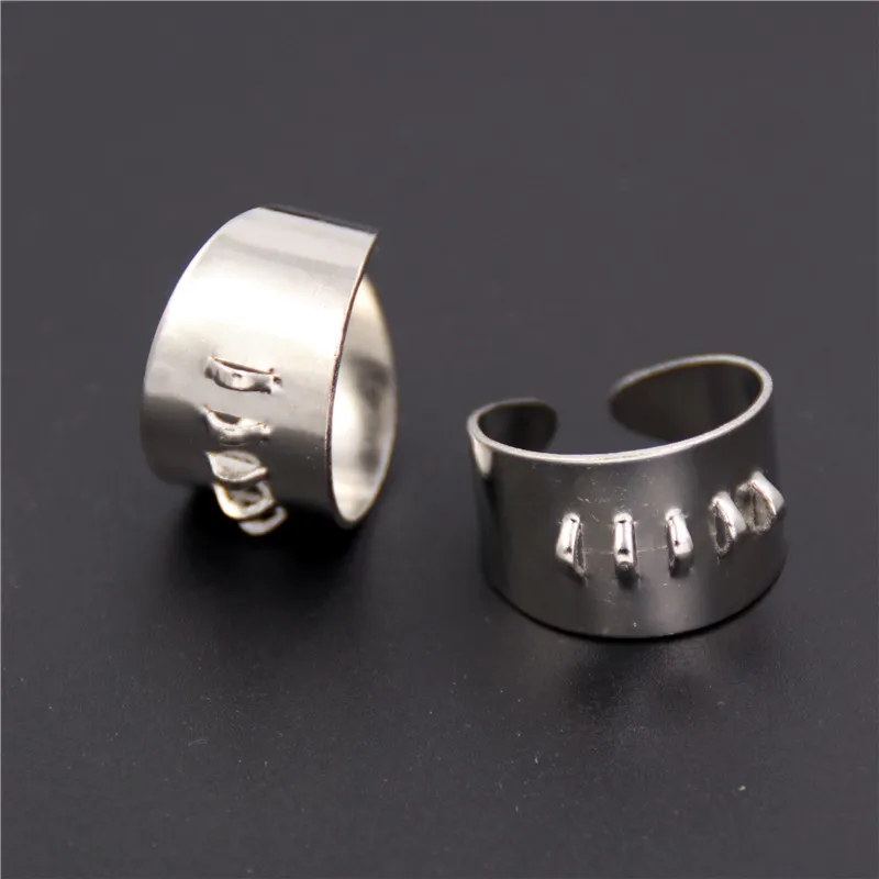1pcs Vintage Silver Alloy Round Setting Charm Ring Jewelry Finding