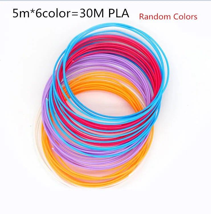 Новая модель 3D ручки 3 D ручка для печати с 10 цветными 100 метровыми пластиковыми нитями ABS креативный подарок для дизайна рисования - Цвет: Only 30m Filament