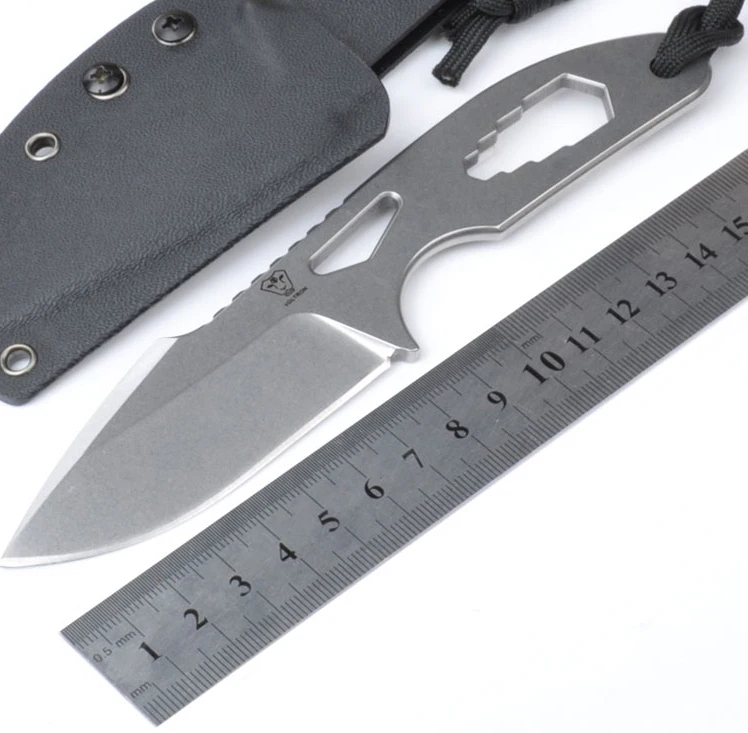 

VOLTRON One Steel Straight Knife 9Cr18Mov Steel Camping Outdoor Knife Multi Survival Hunting Knives EDC Tools With K Sheath
