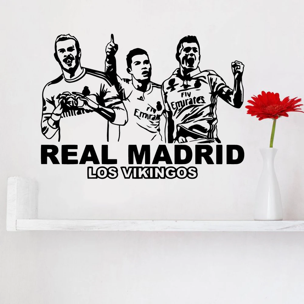 

Creative Real Madrid Los Vikingos Wall Stickers Decor For Kids Room Living Room Decor Removable Mural