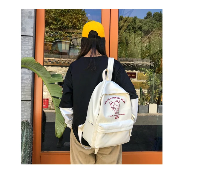 Menghuo Preppy Style Women Backpack for School Teenager Girls School Bag Ladies Canvas Fabric Backpack Female Bookbag Mochilas_11