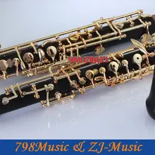 Профессиональный гренадилла черный деревянный корпус гобоя позолоченный C Ключ с Чехол-полуавтомат