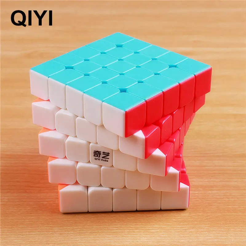 Qiyi 5x5x5 скорость магический куб стикер менее Профессиональные 5 слой конкурс
