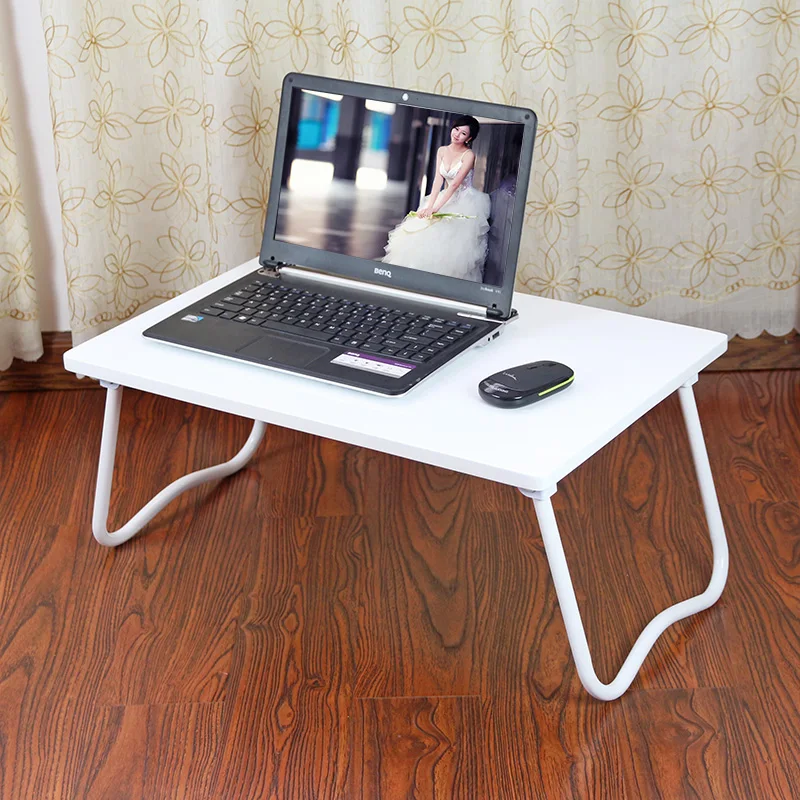 Solid notebook computer desk bed table folding small lazy