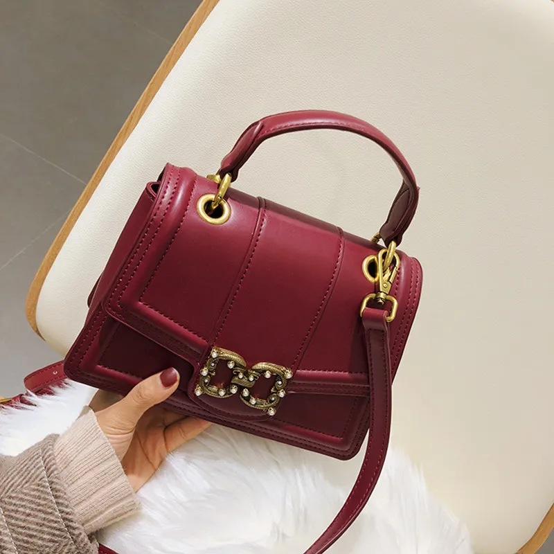 خمر العلامة التجارية الشهيرة مصمم قفل حقائب كتف متنقلة عالية الجودة Crossbody أكياس عارضة أزياء النساء المحافظ و حقائب