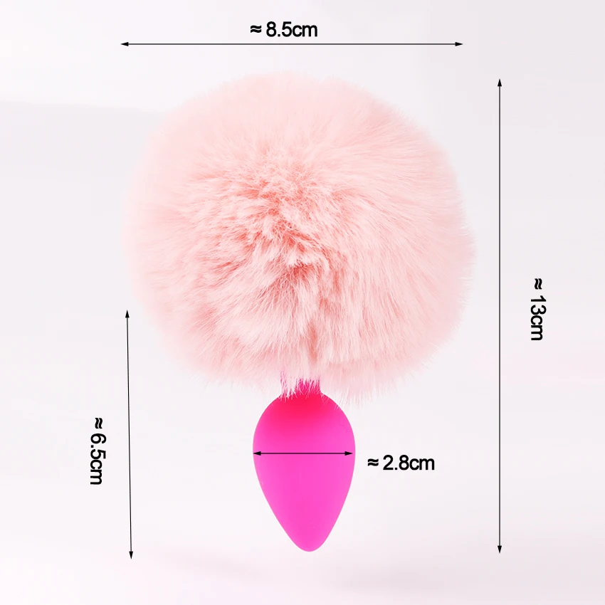 Novo Rabo de Coelho para Meninas P Tamanho Pequeno Sílica Gel Brinquedos Anais Peludos Brinquedos Sexuais Adultos Produtos Sexuais À Prova D'água Peludos_voghion.com