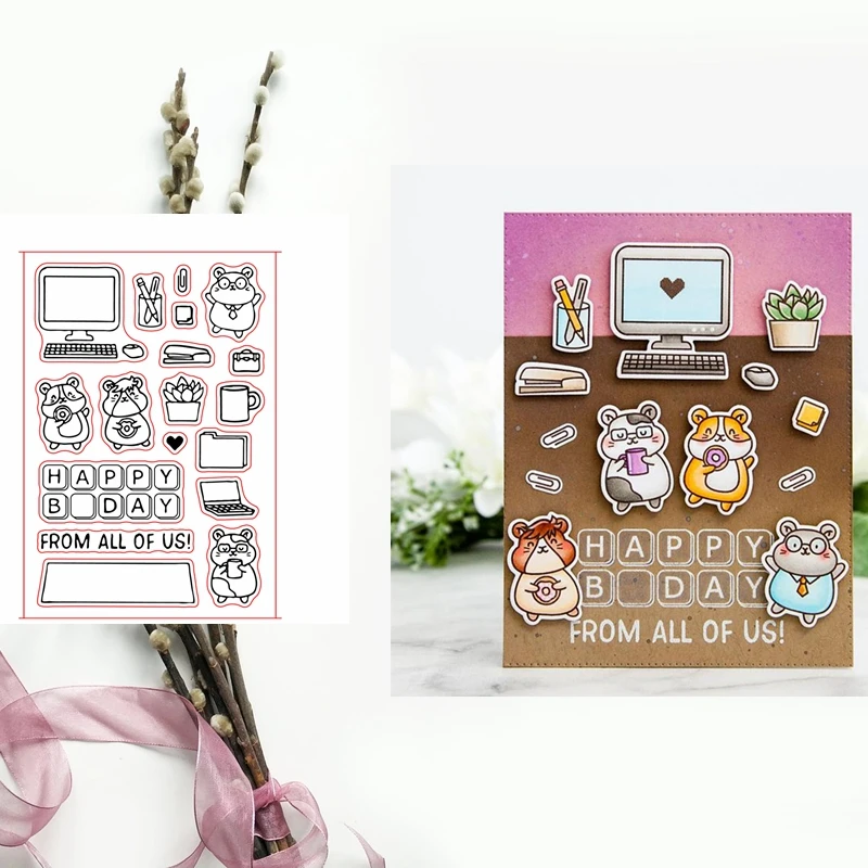 

From All Of Us Animals Clear Transparent Stamps DIY Crafts Card Album Making Stencil Decor Scrapbooking Embossing New Stamps 201