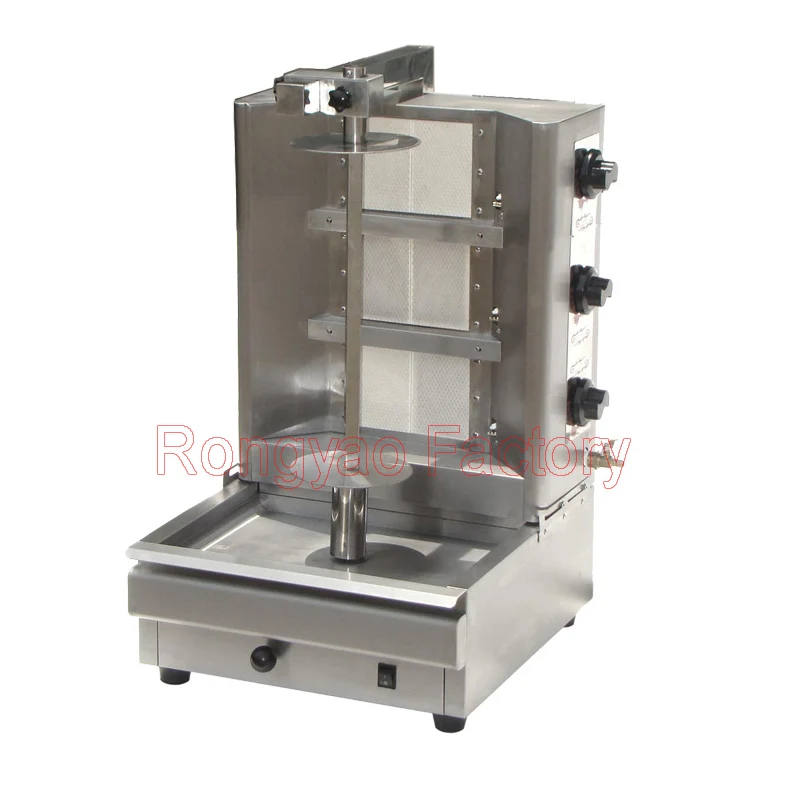 Vertical BBQ gas burner grill for kebab rotary toaster