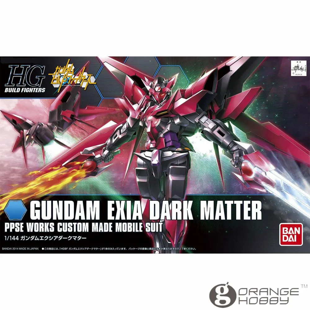 OHS Bandai HG construire des combattants 013 1/144 Gundam Exia matière noire costume Mobile assemblage modèles Kits oh