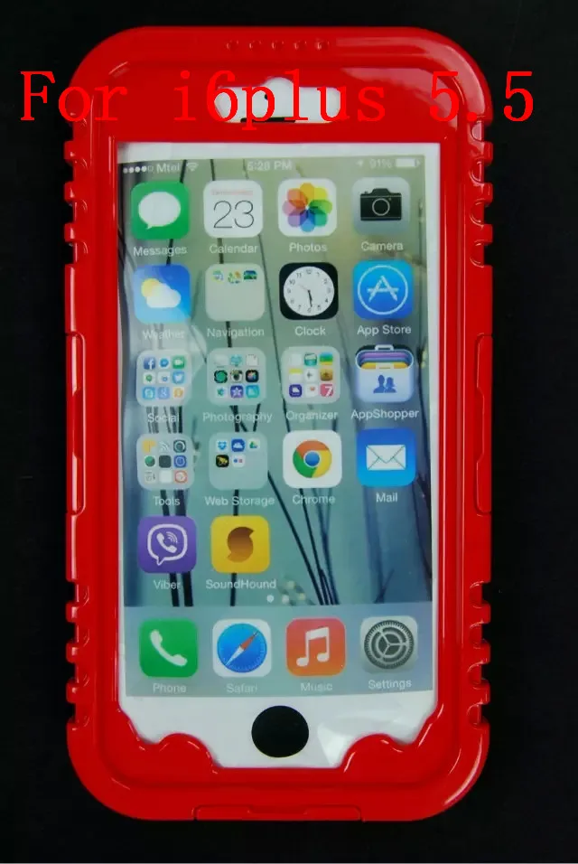 IP-68 Водонепроницаемый Heavy Duty Hybrid плавание Dive чехол для Apple iPhone 6 plus вода/грязь/ударопрочный телефон сумка для iPhone6 4,7 - Цвет: For i6 plus Red