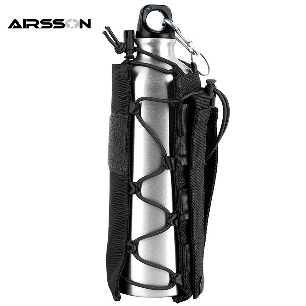 

Tactical Molle Water Bottle Pouch 1050D Nylon Military Canteen Cover Holster Outdoor Hiking Camping Travel Kettle Bag 0.5L-2L