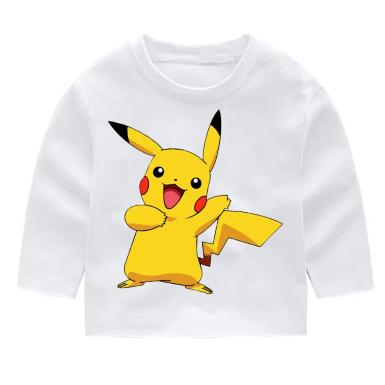 

Dabbing Pikachu Kid's Print Cotton Fashion Long Sleeve T-shirts Kid's Long Sleeve Tops Baby Girl Harajuku Clothes