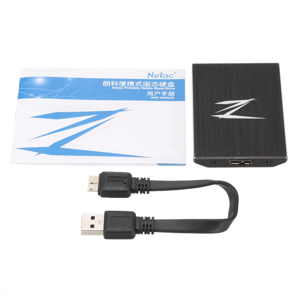 Netac Z1 128 ГБ 256 ГБ 512 ГБ SSD Внешний твердотельный накопитель Суперскоростной USB 3,0 кэш 256 Мб для бизнеса ноутбук ПК настольный компьютер macbook