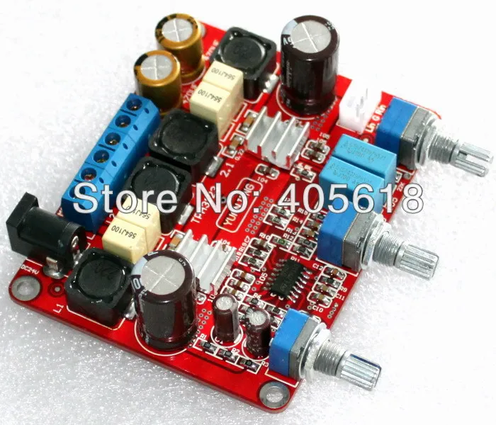 Canal + 50 Montado Amplificador Hi-fi Amp Board 2.1 w Subwoofer 25wx2 Tpa3123