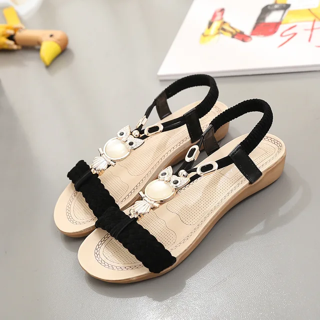 Women's Sandals Summer fashion Ankle-Strap Sandals Flip Flops flats Sandale Femme suede light women's shoes 