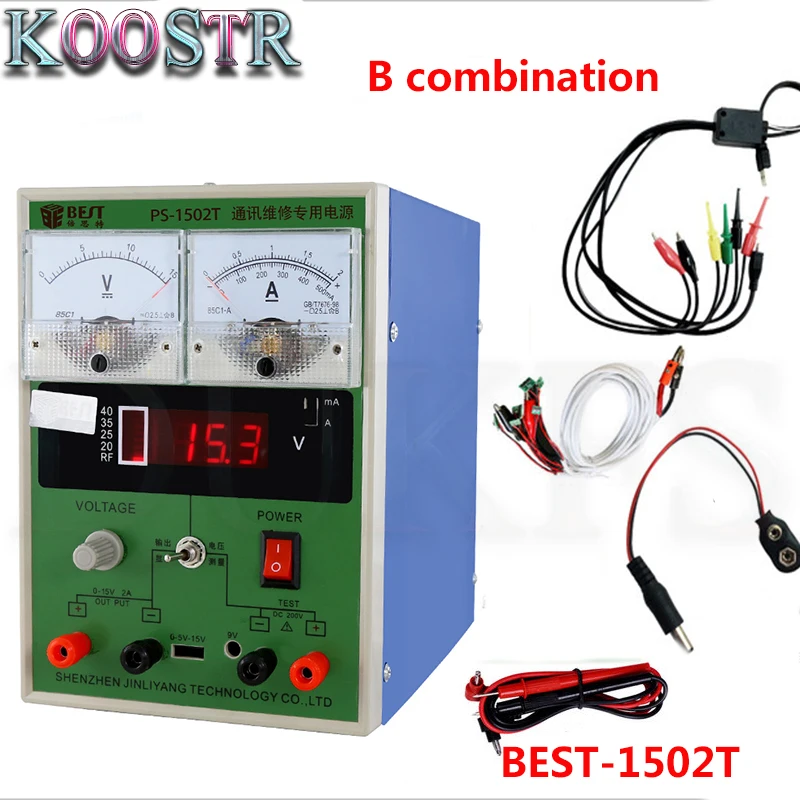 

BEST 1502T 0-15V 0-2A Adjustable DC power supply Android smartphones Repair DC power short circuit protection