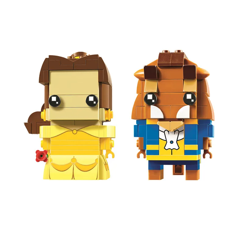 

New Brickheadz Belle Princess Beast Action Figures Collection Building Blocks toys For Children Gifts