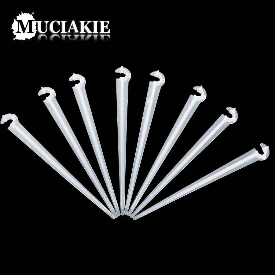 

MUCIAKIE 4/7MM Hose Fixed Trestle Support Garden Irrigation Durable Stakes White Transparant 1/4'' Tubing Bracket Plastic Stand