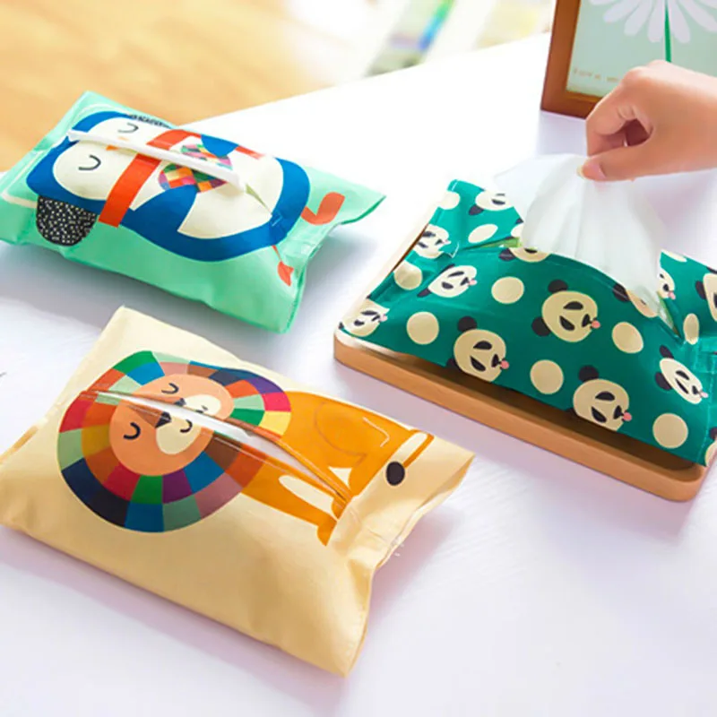 

1pcs Creative Cloth Tissue Box Towel Tissue Pumping Boxes Cute Paper Bags For Toliet Home Decorations Baby Wipes Box