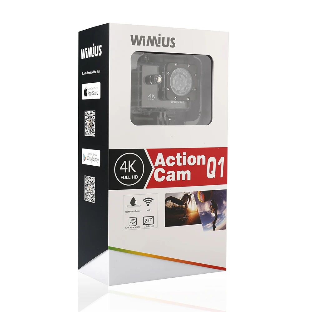 Wimius 4 К Wifi Действий Камеры 2.0 &quotЖК фотоаппарат Full HD 1080 P 60fps шлем Спорта Mini DV 170D