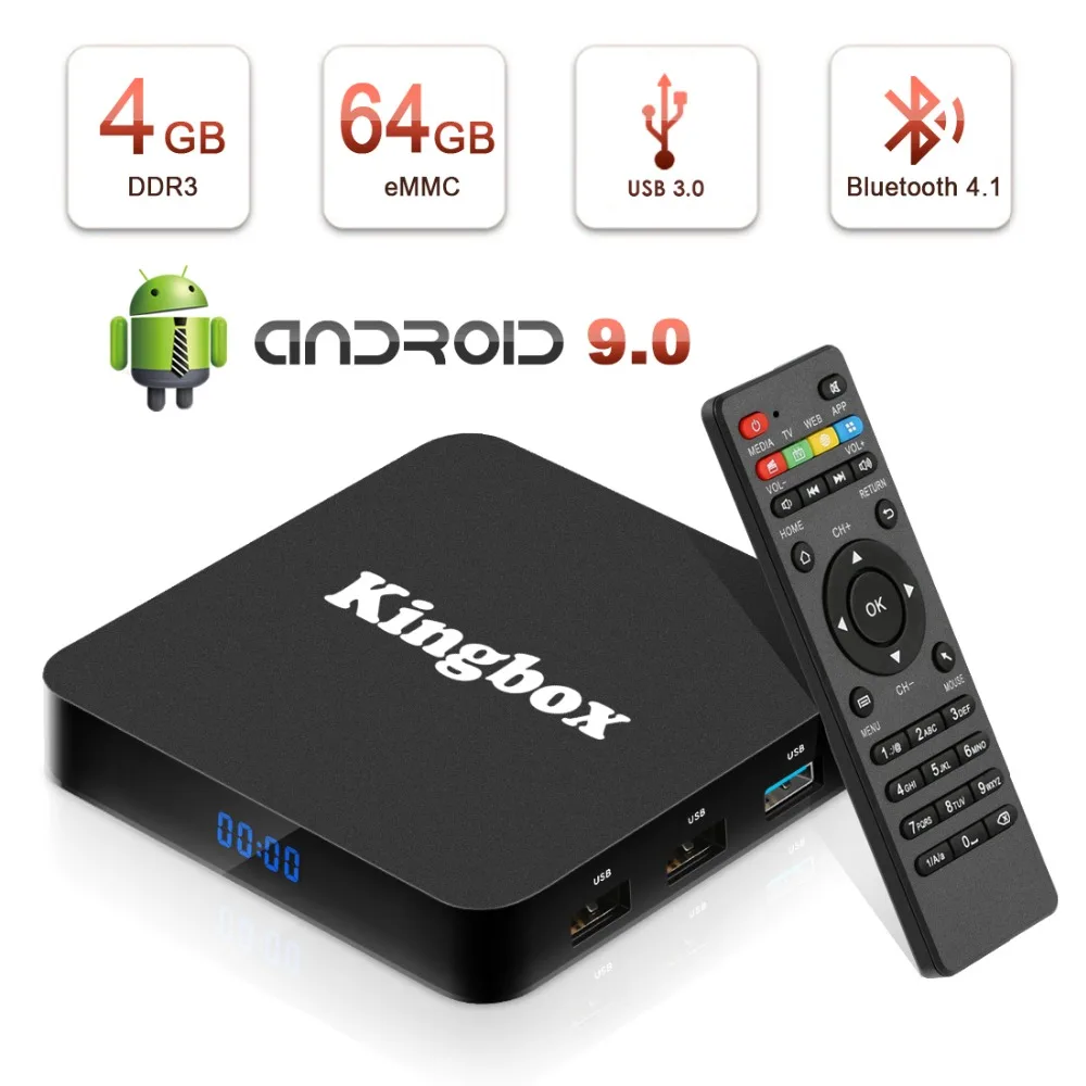 

Leelbox k4 MAX Android 9.0 TV Box 4GB 64GB Rockchip RK3228 Quad-core2.4GHz Wifi BT4.1 1000M H.265 4K Youtube Media Player tv box