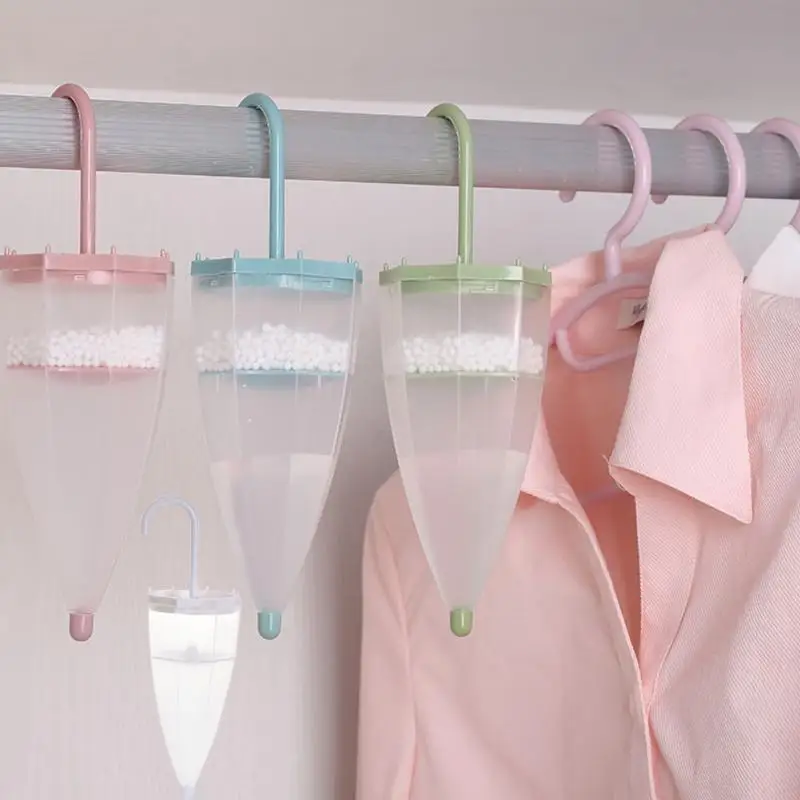 New Mini Umbrella Moisture Absorbers Box Household Replaced Hanging Wardrobe Box With Desiccant Cleaning Dehumidifier Tools
