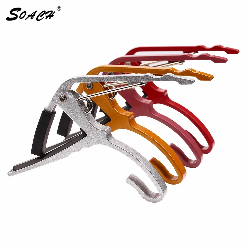 

2017 new arrival Folk Acoustic stratocaster Tune Quick Change Trigger Guitar Capo Key Clamp colors capo