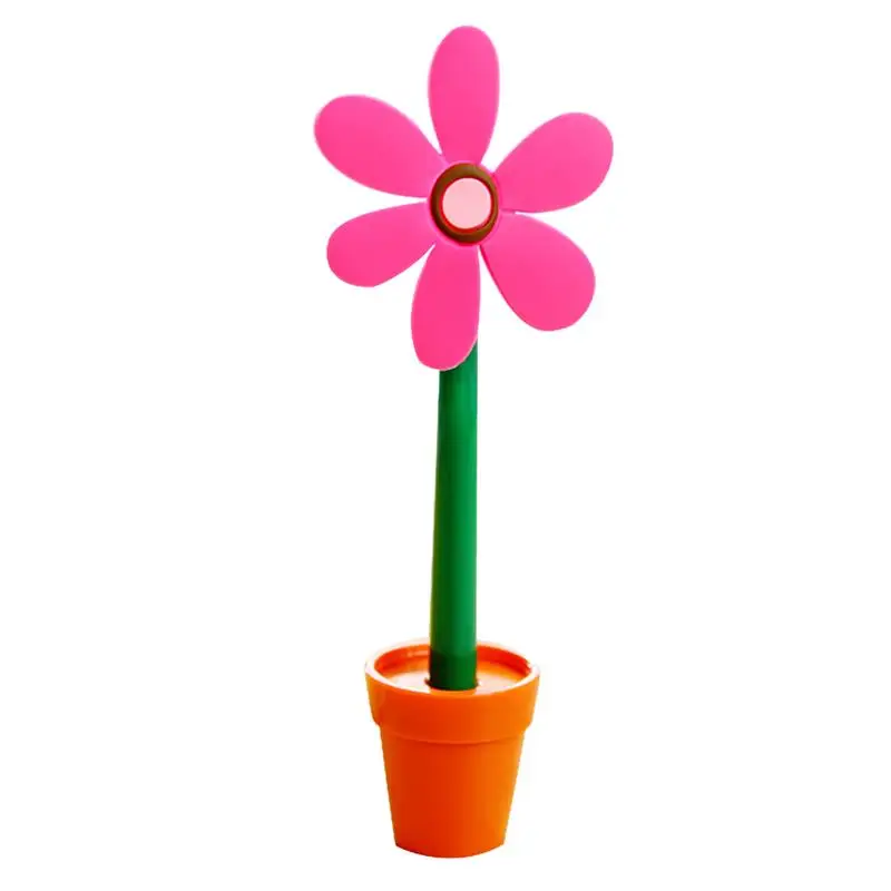 Ballpoint Pen Creative Cute Sunflower Decor Plastic Pen Ball Pen Writing Pen for School Children Party Gifts Decor