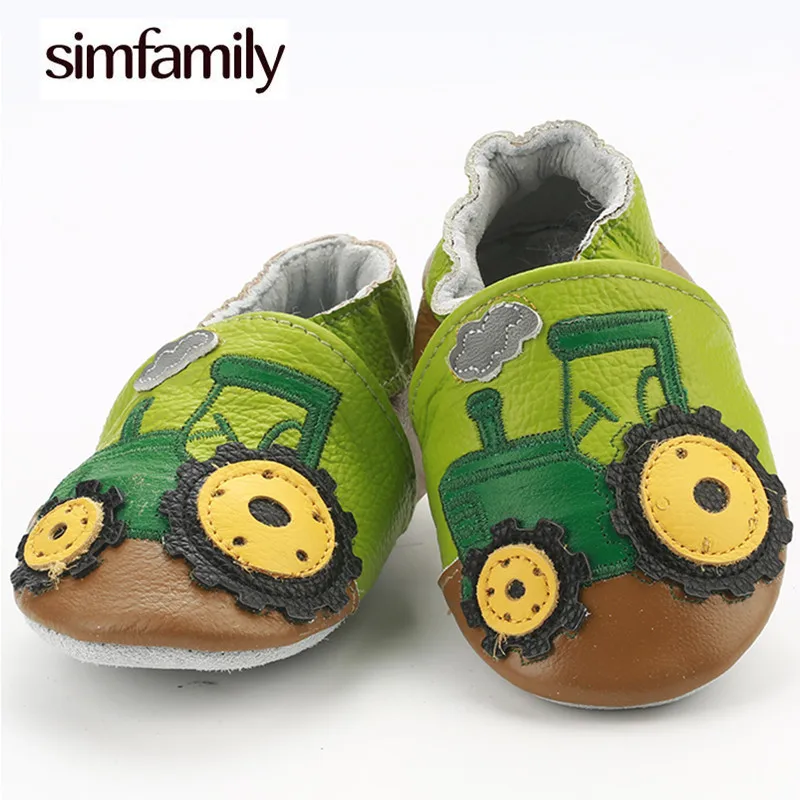 

[simfamily]Skid-Proof First Walkers Genuine Leather Baby Boys Girls Infant Shoes Slippers 0-6 6-12 12-18 18-24 Carton Baby Shoes