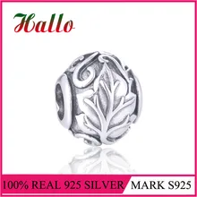 Anqique украшение в форме листка Европейские Бусины-Пригонки талисманы Серебро 925 браслет pulseras поставки для ювелирных изделий биджутерий