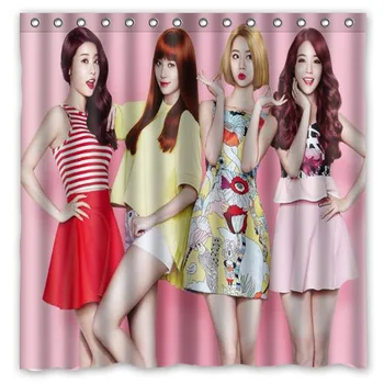 

Girl's Day Shower Curtain Waterproof Moldproof Polyester Fabric Bath Curtain Drop Ship Bathroom Decor 180*180cm